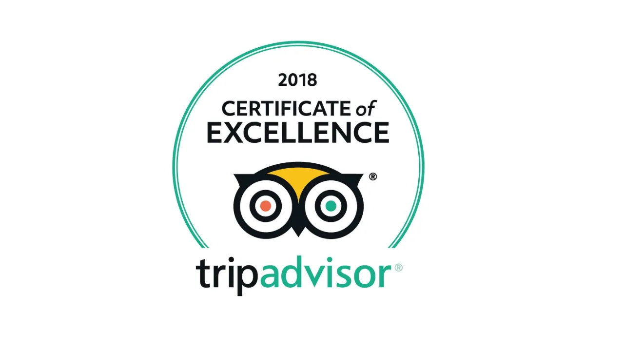 Tripadvisor Certificate of Excellence 2018 Award