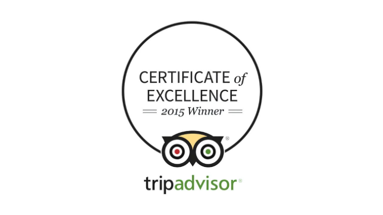 Tripadvisor Certificate of Excellence 2015 Award